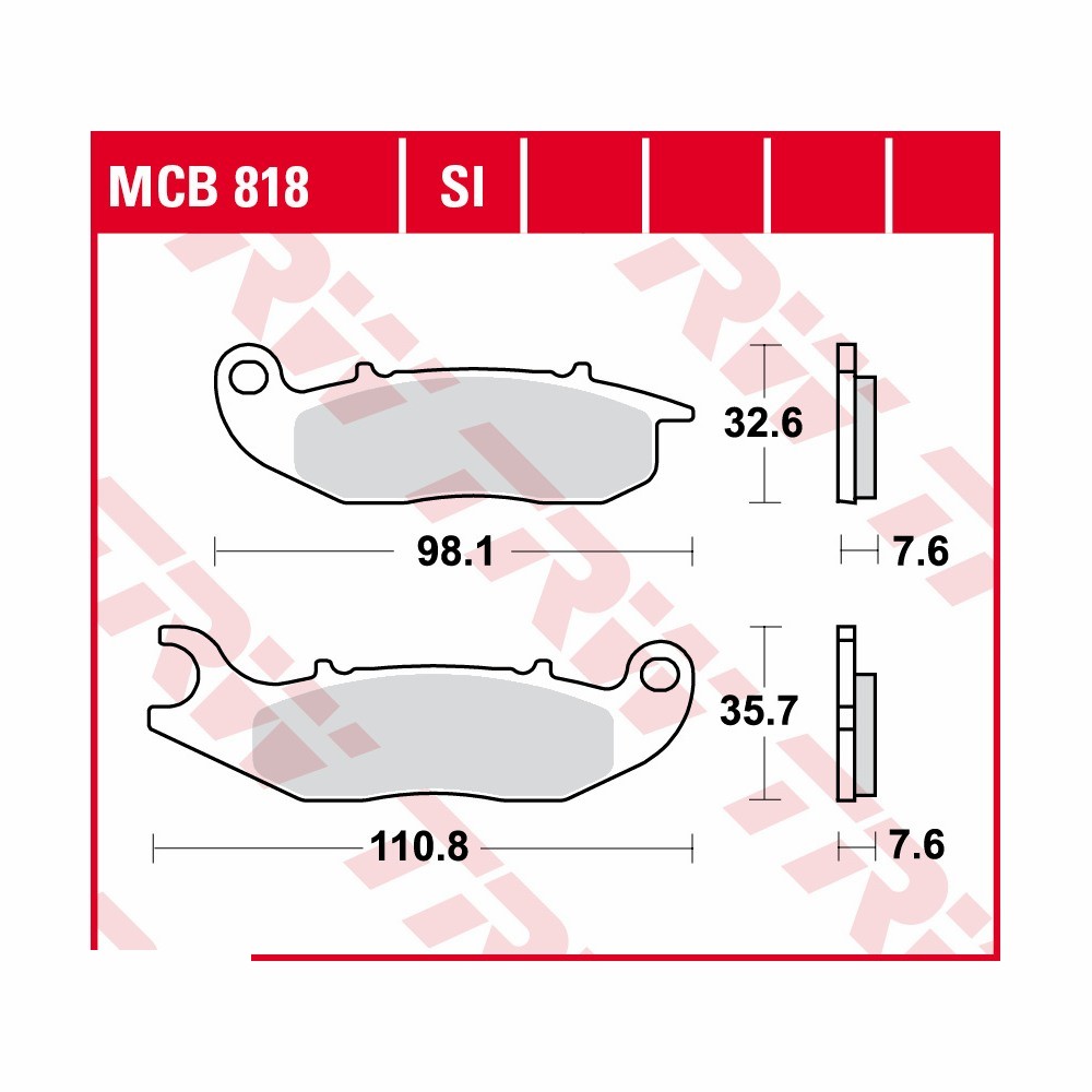 TRW brake pad Set All-round MCB818