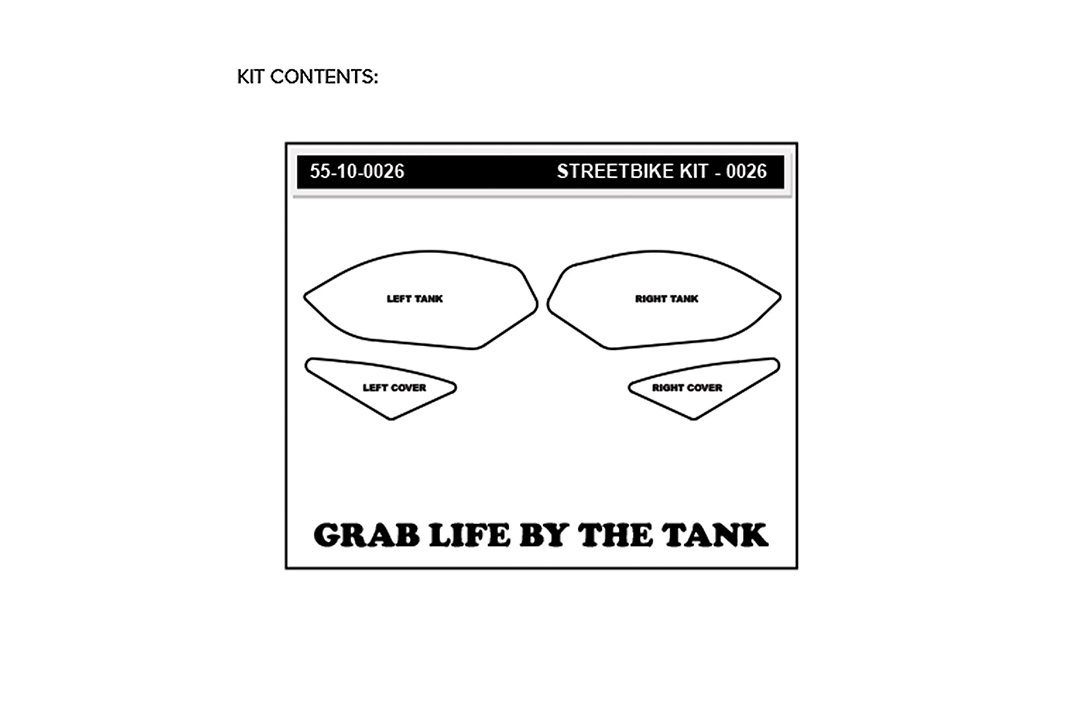 Stompgrip hybrid traction pads for Honda CB400F / CB500F / CBR500R, 2013-2015