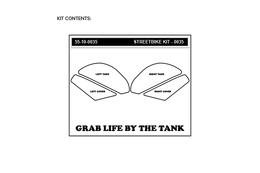 Stompgrip hybrid, Volcano, for Kawasaki ER6f, ER6n, 2006-2011