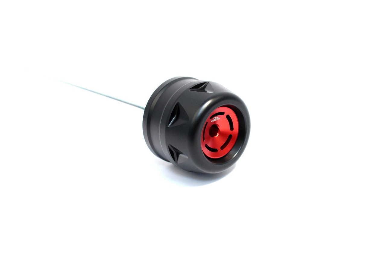 Gilles axle protector rear black with red, for BMW S1000R(R)/M1000RR