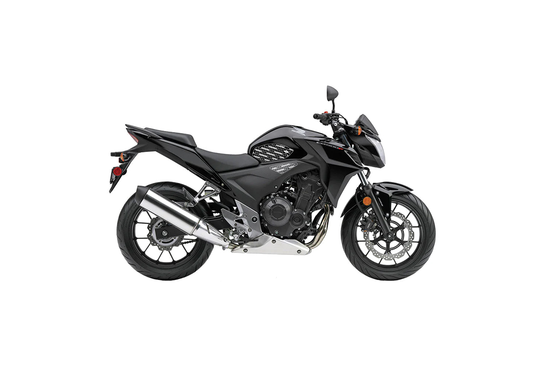 Stompgrip hybrid traction pads for Honda CB400F / CB500F / CBR500R, 2013-2015