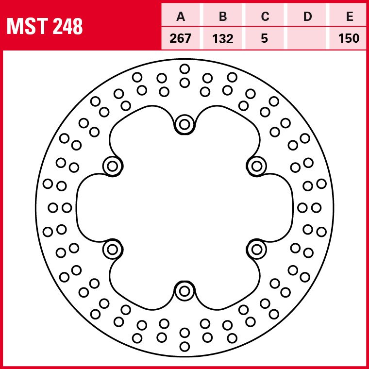 TRW brake disc All-round rigid MST248