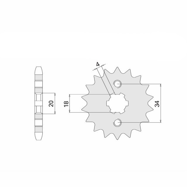 Sprocket, 16 Teeth, 428 Pitch