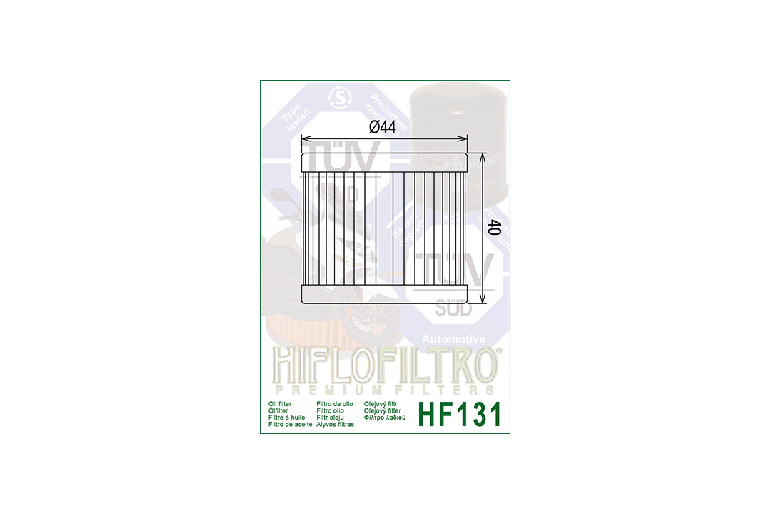 HIFLO oil filter HF131 for various Hyosung and Suzuki models