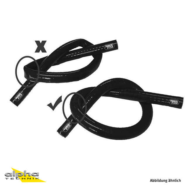 SAMCO SPORT Xtraflex Silicone Hose, black, 19 mm inner diameter