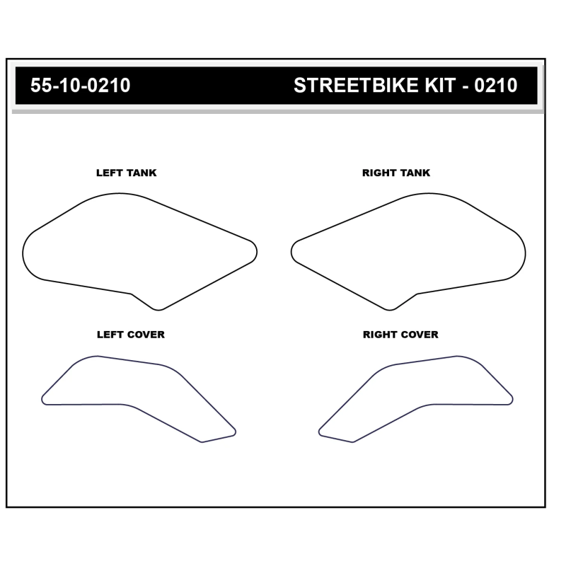 Stompgrip fuel tank Pad hybrid, Volcano, for Suzuki GSX-8S, 8R, 2024-