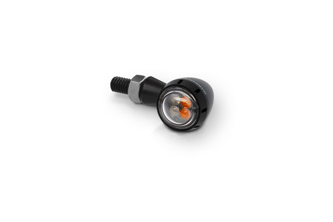 Barracuda flasher light, turn signal S-LED 3 B-LUX with integrated tail and brake light black