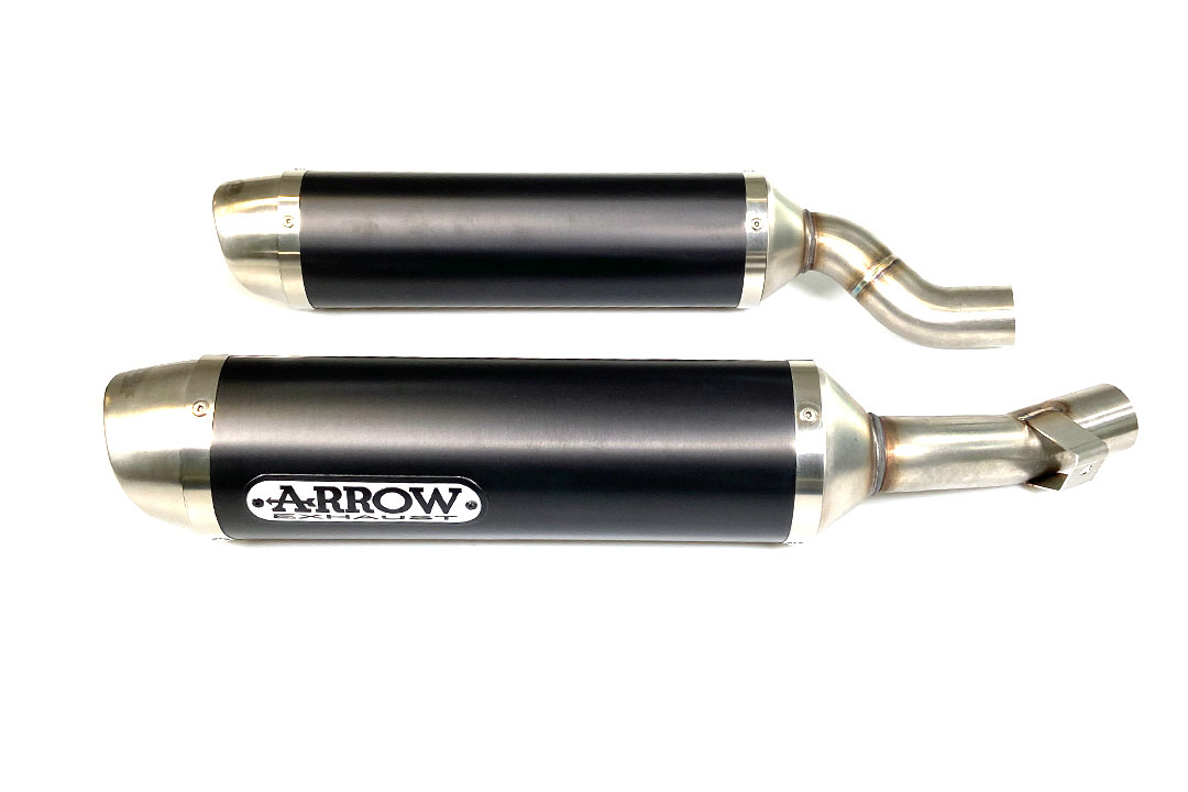 ARROW THUNDER for Kawasaki Z1000 2010-, black aluminium