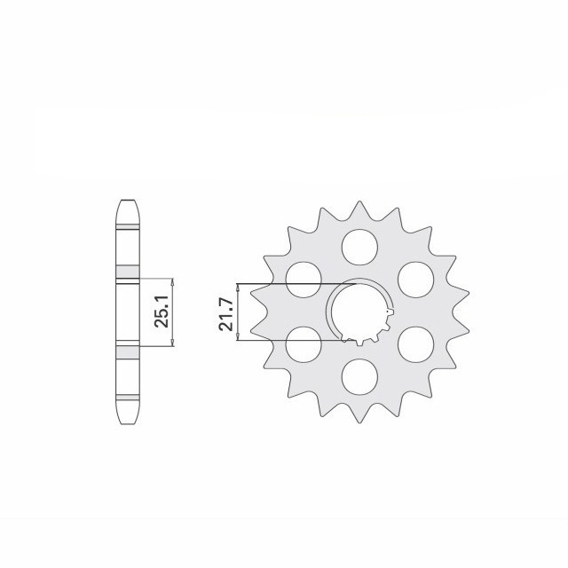 Sprocket, 17 teeth, 530 pitch