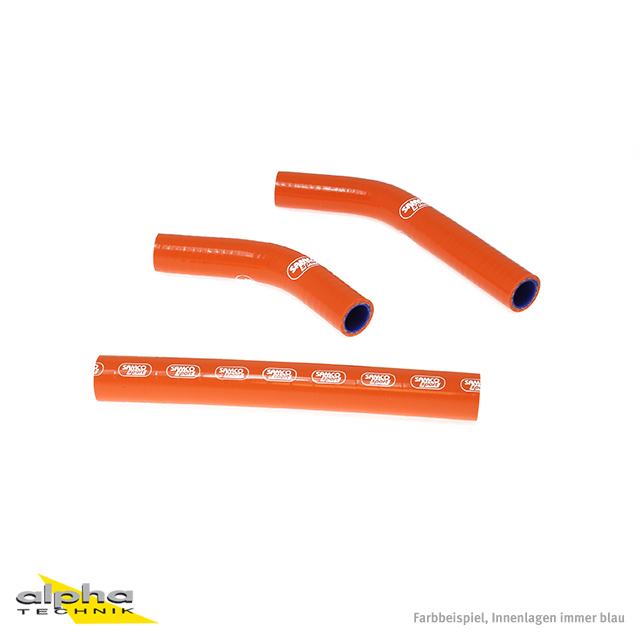 SAMCO SPORT Silicone Hose Kit orange for KTM SX250 XC250 XC300 Model Year 2007-2010