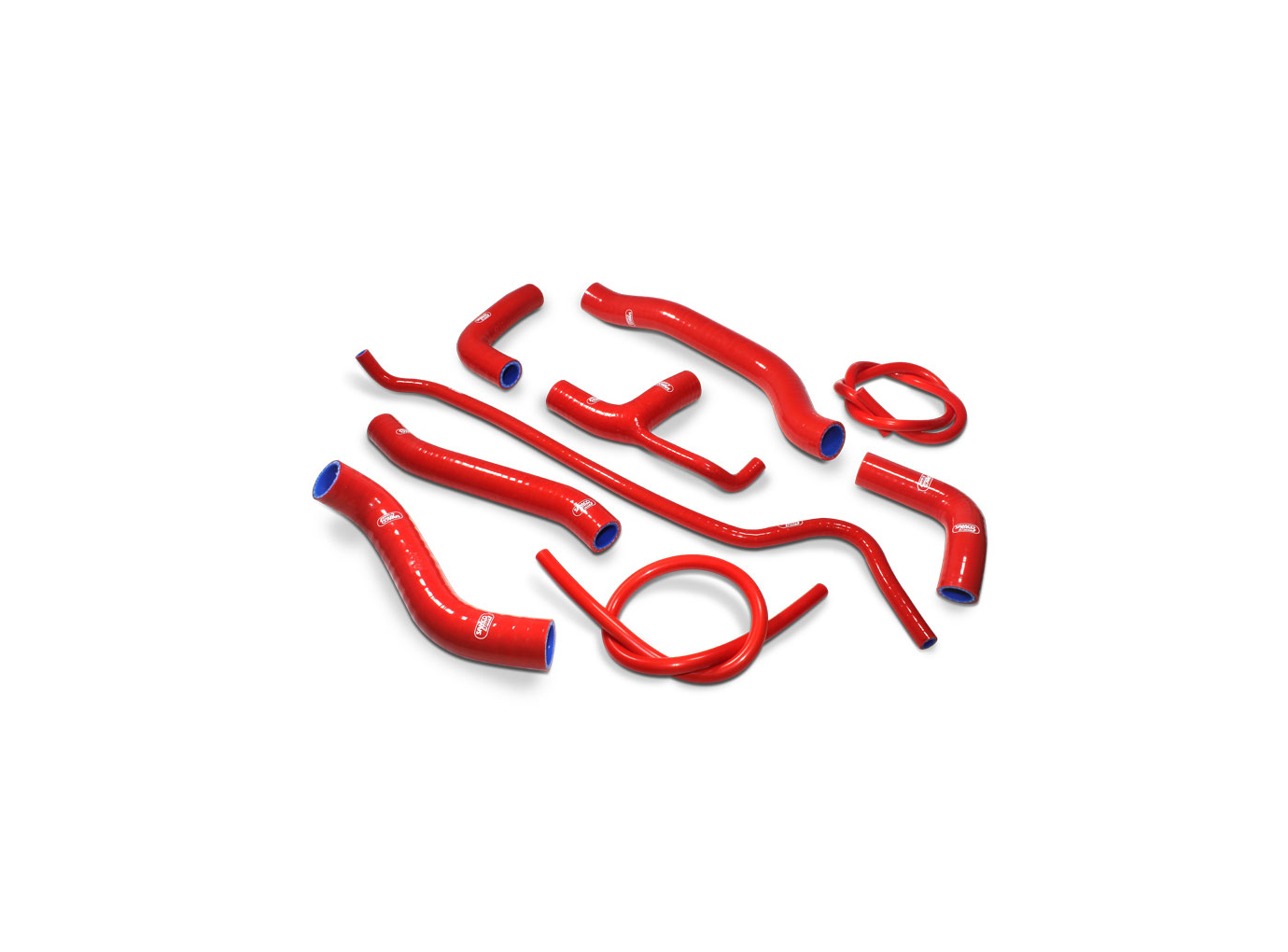 SAMCO SPORT Red Silicone Hose Kit for Ducati Monster 821 EURO 4 and Monster 1200S R EURO 4 Model Year 2017-2020