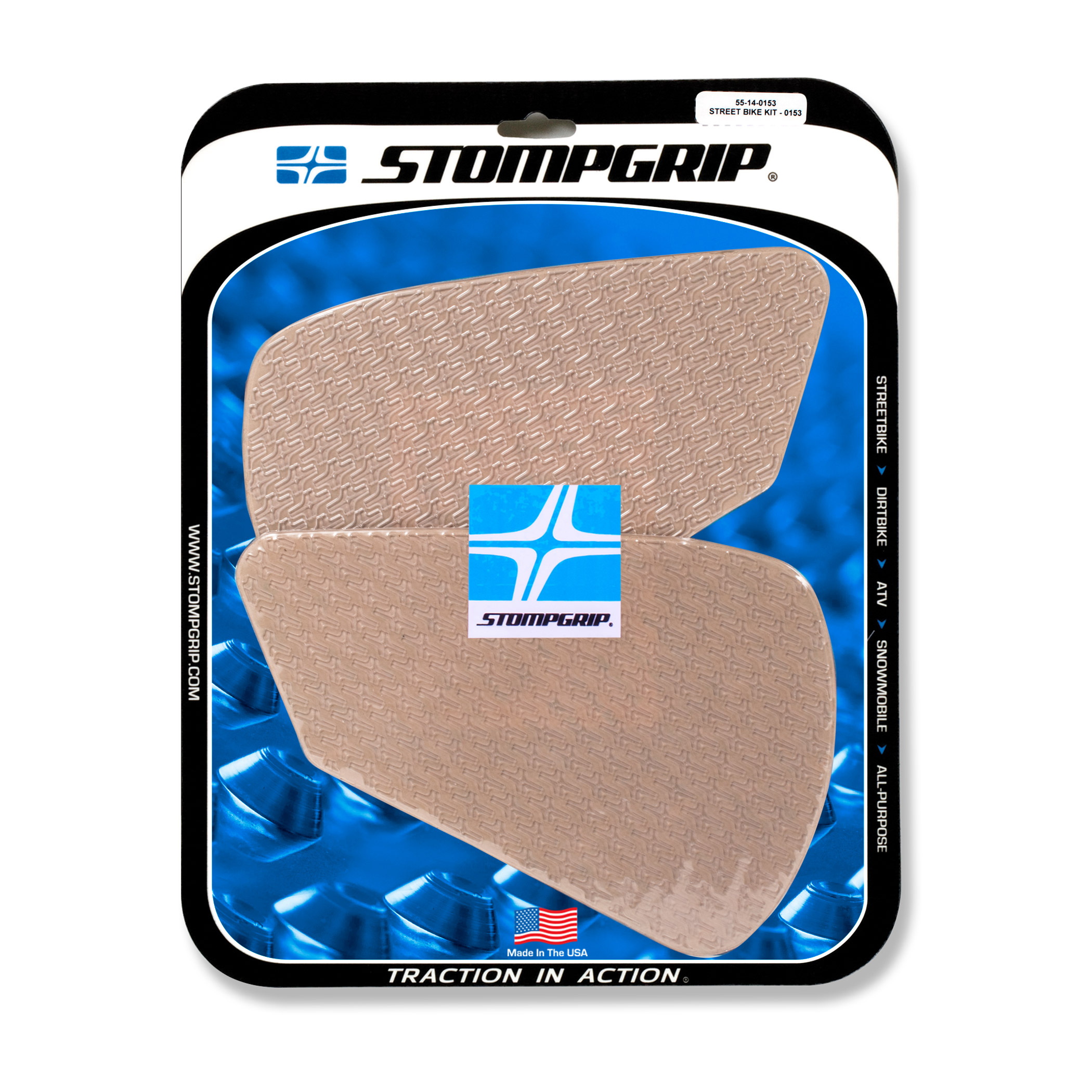 Stompgrip Traction Pads clear, for BMW R1200GS, 2017-2018, R1250GS, 2019-2024