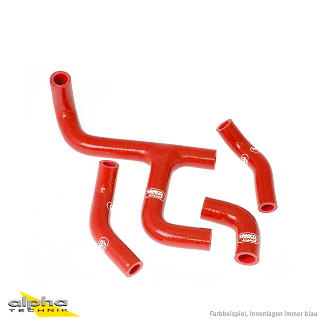 SAMCO SPORT Silicone Hose Kit Y-piece - Race Design Red for Husqvarna TE250 TI250 TE310 TI310 Model Year 2006-2009