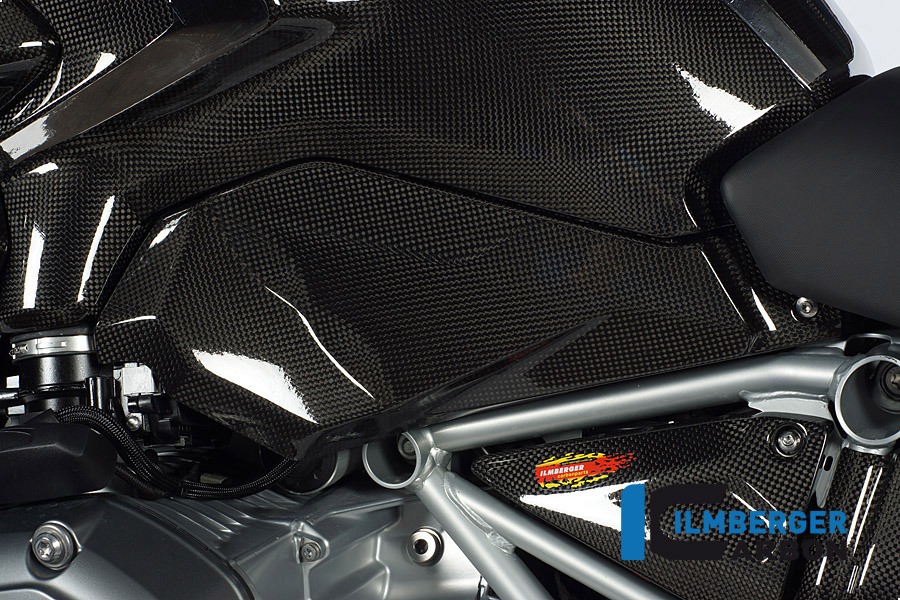 untere Tankabdeckung links , Carbon