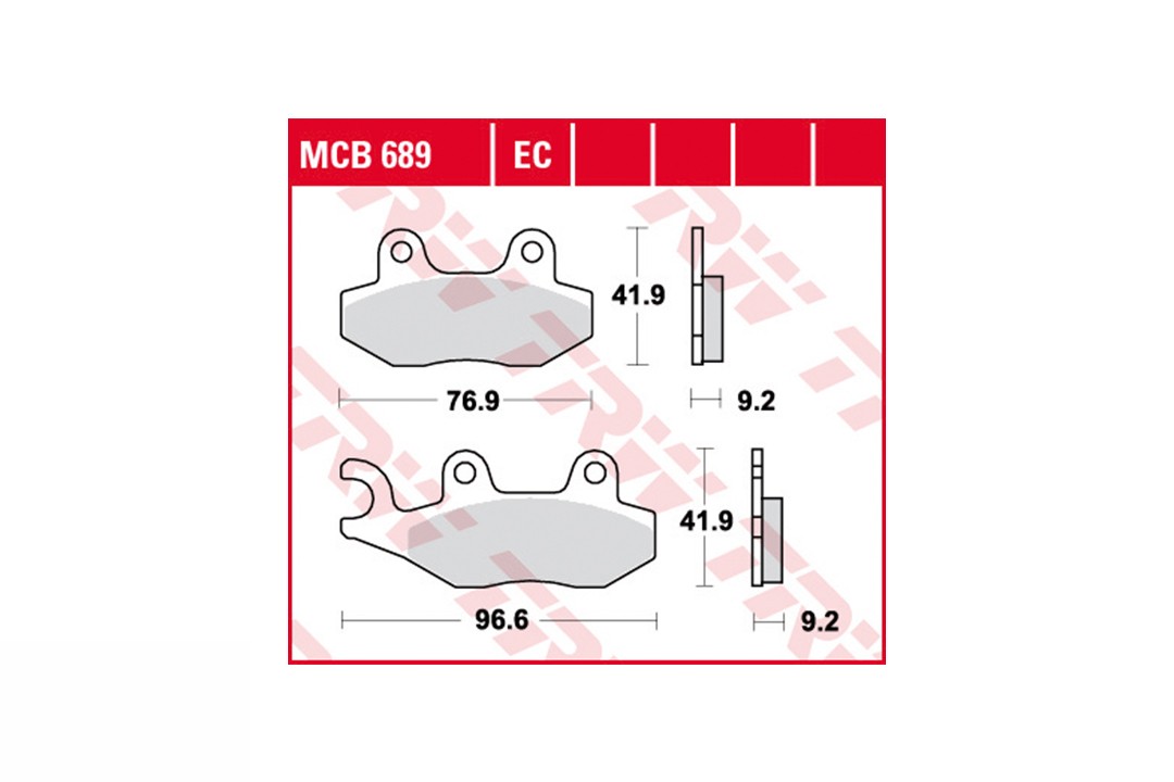 TRW brake pad set MCB689EC front