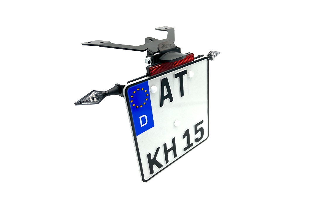 alpha Technik Number Plate Holder for Kawasaki ER-6F / ER-6N; Type EX650C / ER650C; Model Year 2009 - 2011