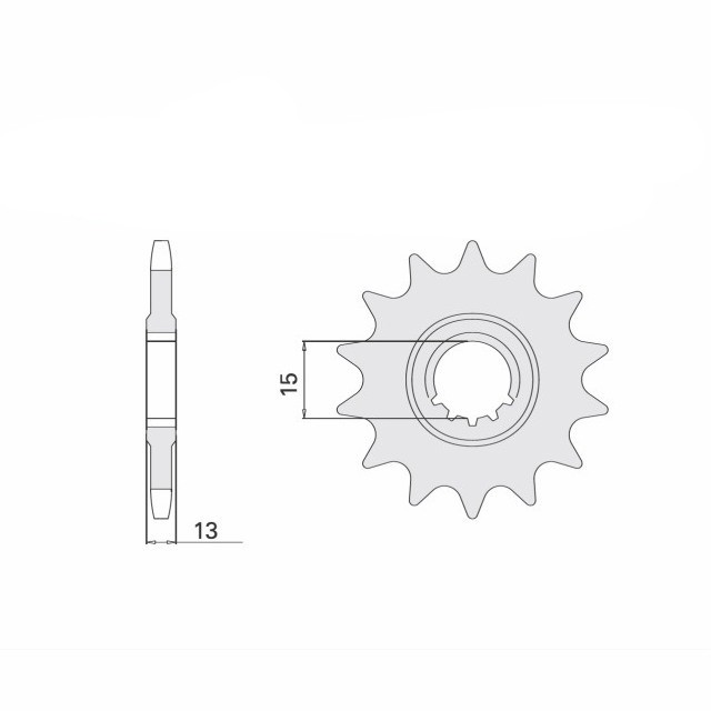 Sprocket, 14 teeth, pitch 428