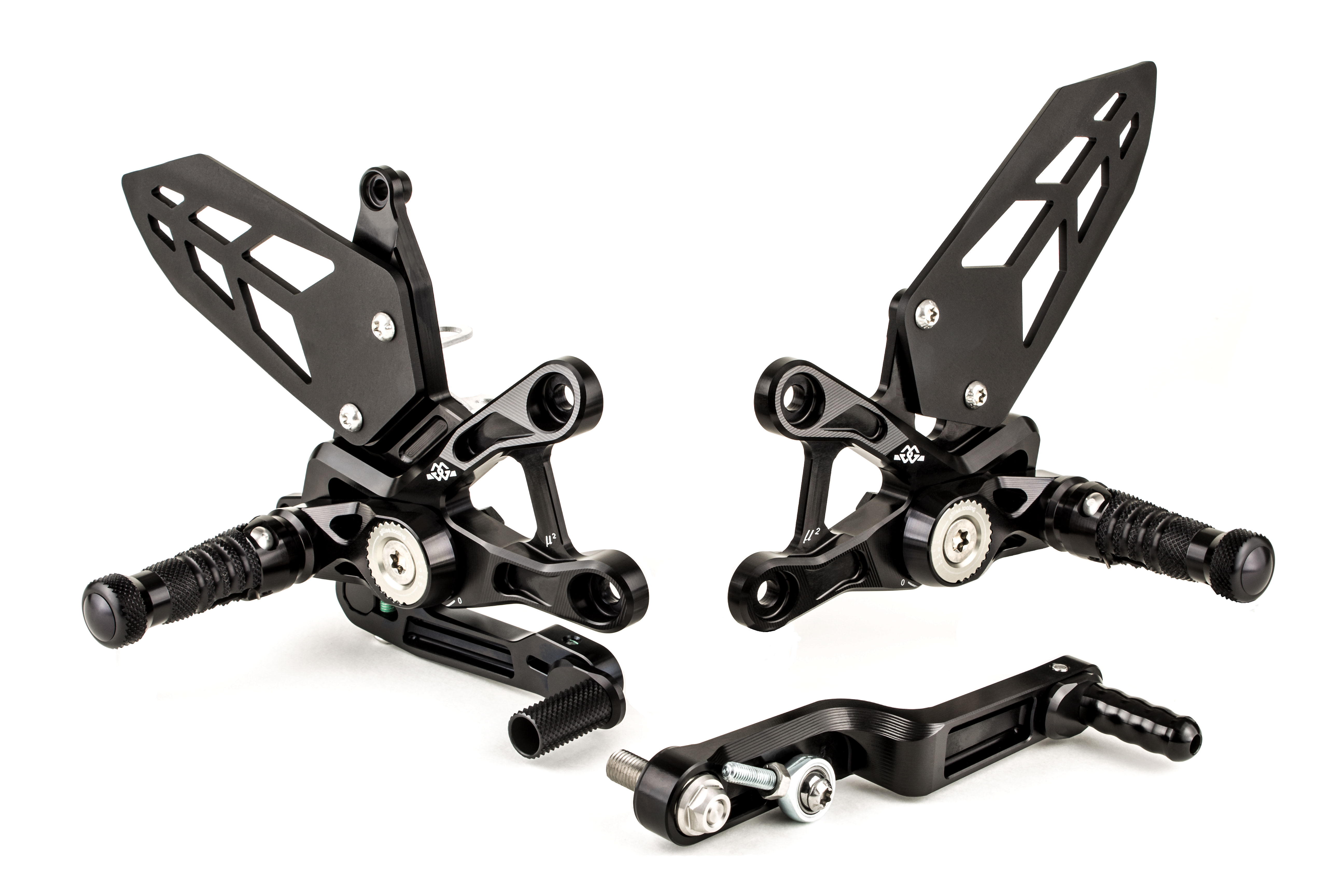 GILLES MUE2 footrestenanlage for Suzuki GSXR1000(R) DM black