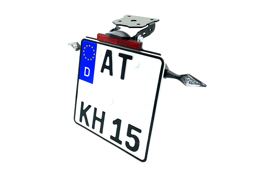 alpha Technik number plate holder for Kawasaki Z800; Type ZR800F, ZR800C, ZR800A, from model year 2013-