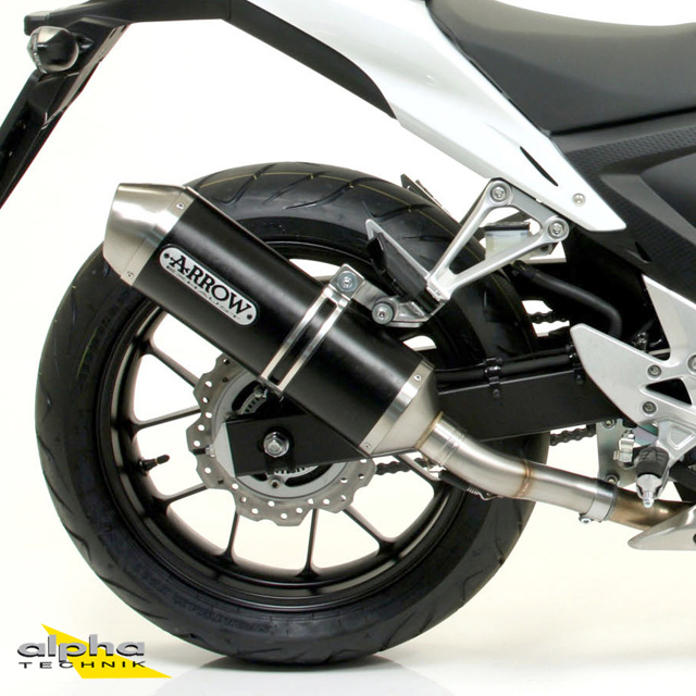 ARROW RACE TECH Exhaust for Honda CB500F / CBR500R / CB500X 2013- in Black Aluminium