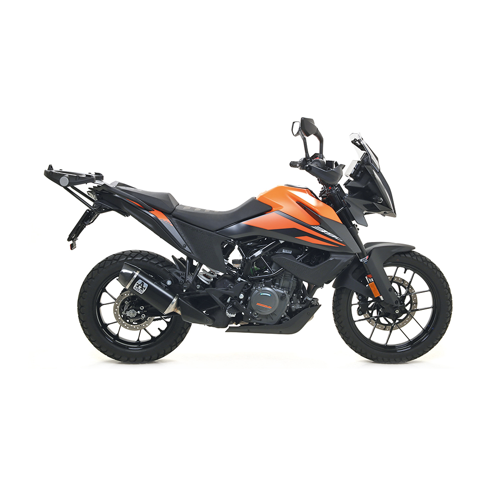 ARROW DARK INDY RACE Exhaust for KTM 390 Adventure 2020-, Black Aluminium
