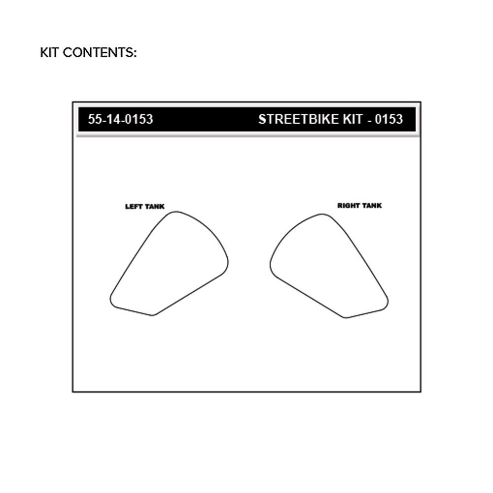 Stompgrip Traction Pads, black, for BMW R1200GS, 2017-2018, R1250GS, 2019-2024