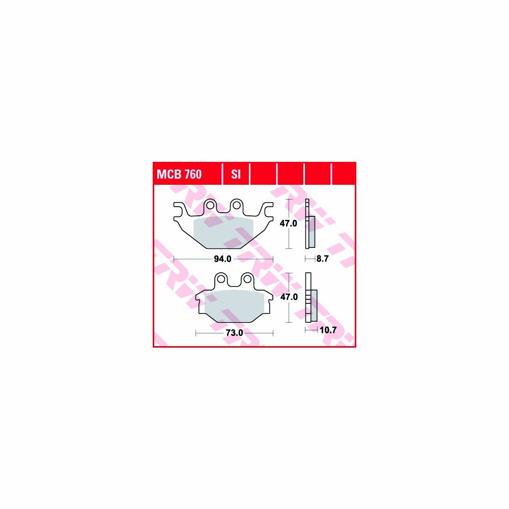 TRW brake pad set Sinter Offroad MCB760SI