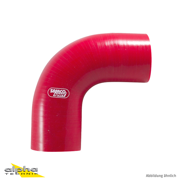 Samco Silicone Hose 90 Degree Standard Bend, Red
