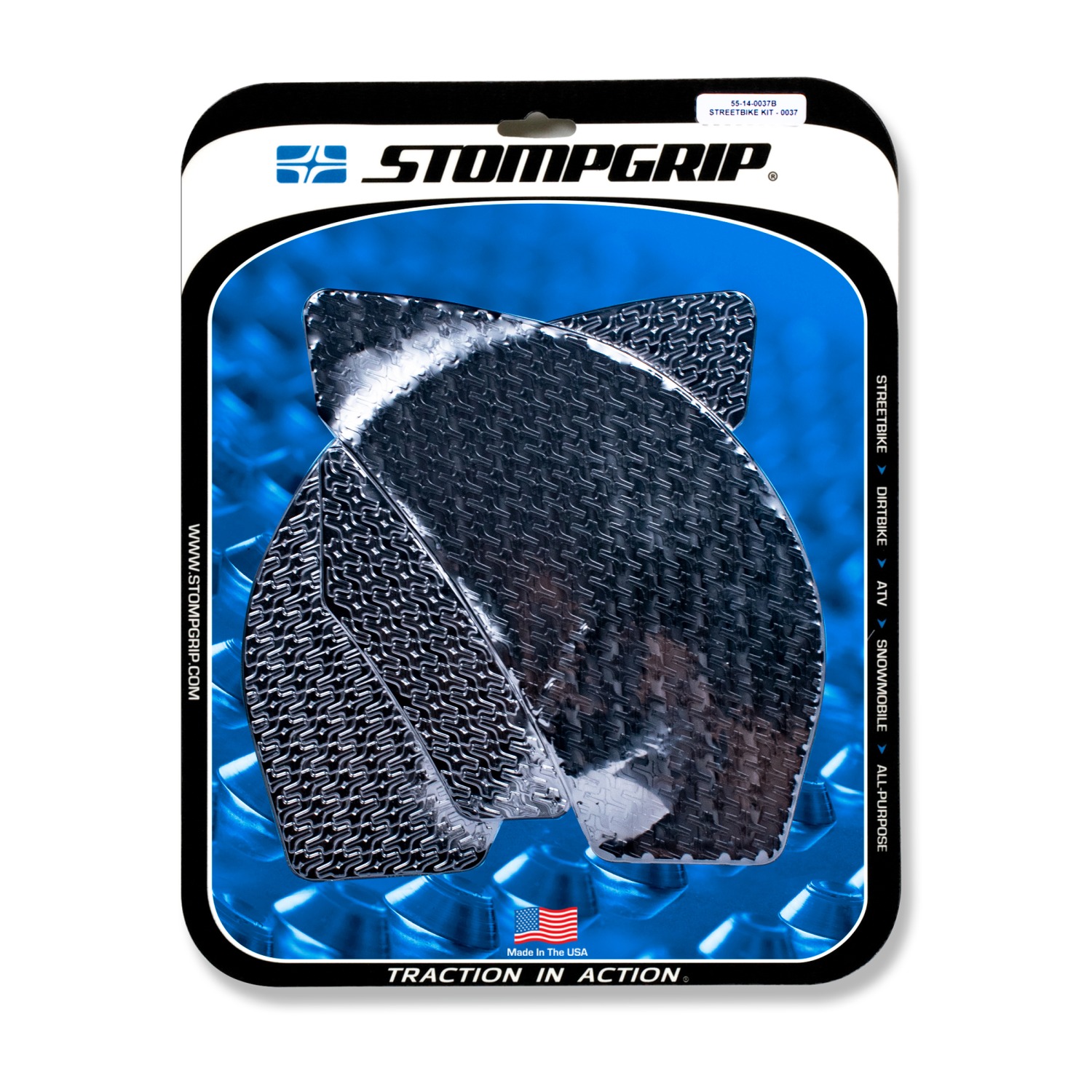Stompgrip Traction Pads black, for Kawasaki ZX6R Ninja, 2009-2025