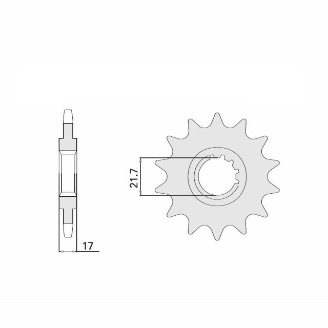 Sprocket, 15 Teeth, Pitch 525