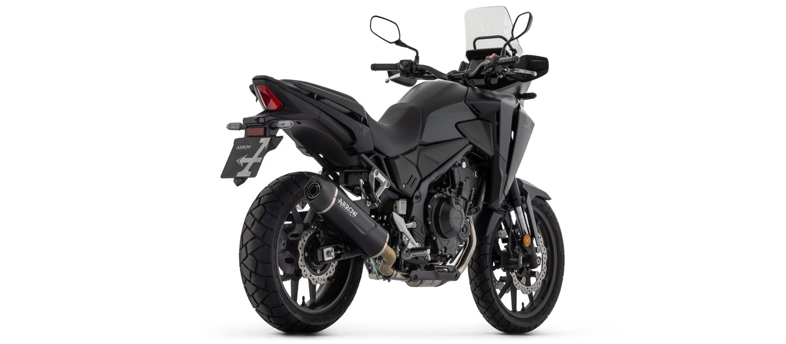 ARROW INDY RACE EVO Black Aluminium Exhaust for Honda NX500 / CB500 Hornet Model Year 2024-