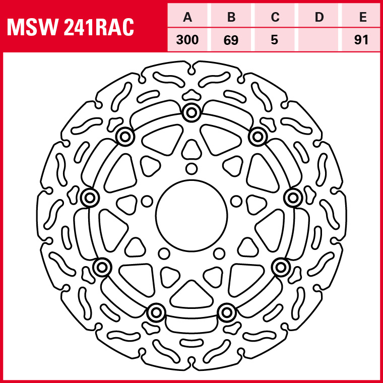 TRW Brake Disc Sporty Floating MSW241RAC