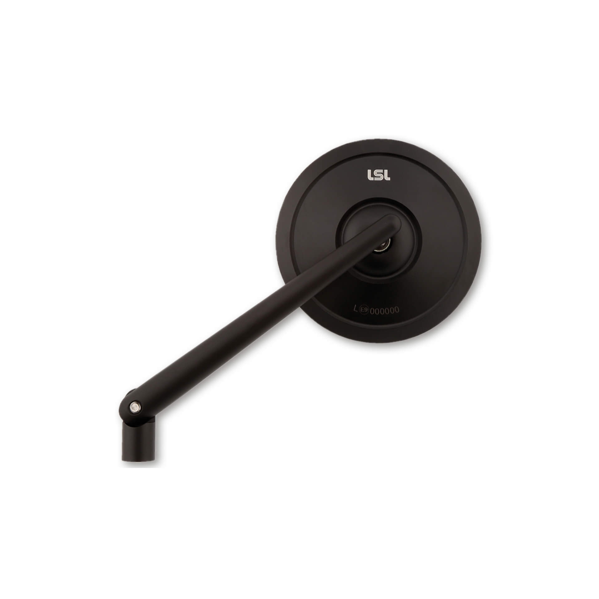LSL RETRO Mirror, handlebar mirror, black, with street approval, ECE, with one M10 x 1.25 right-hand and LH thread adapter each
