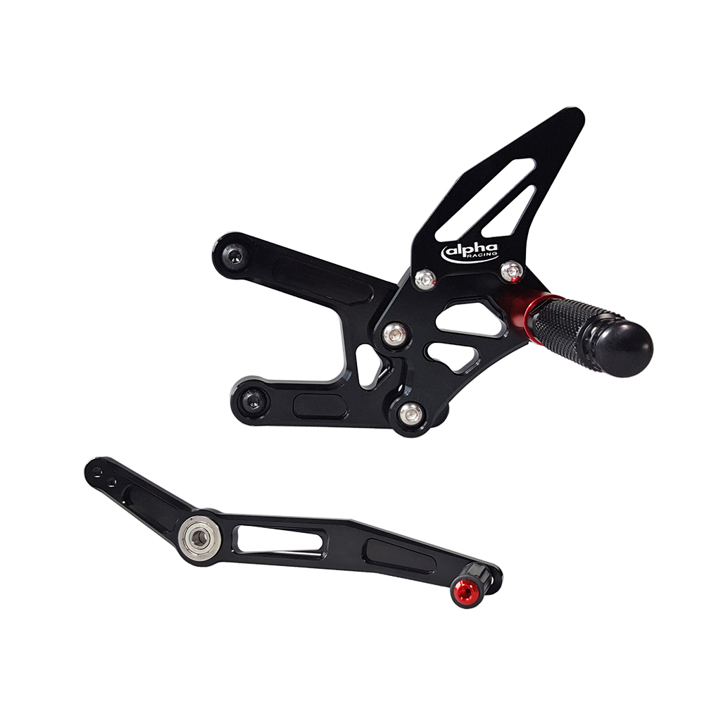 >TRACK< footrestenanlage black Yamaha YZF-R6 RJ11, RJ15, RJ27 2006- ABE