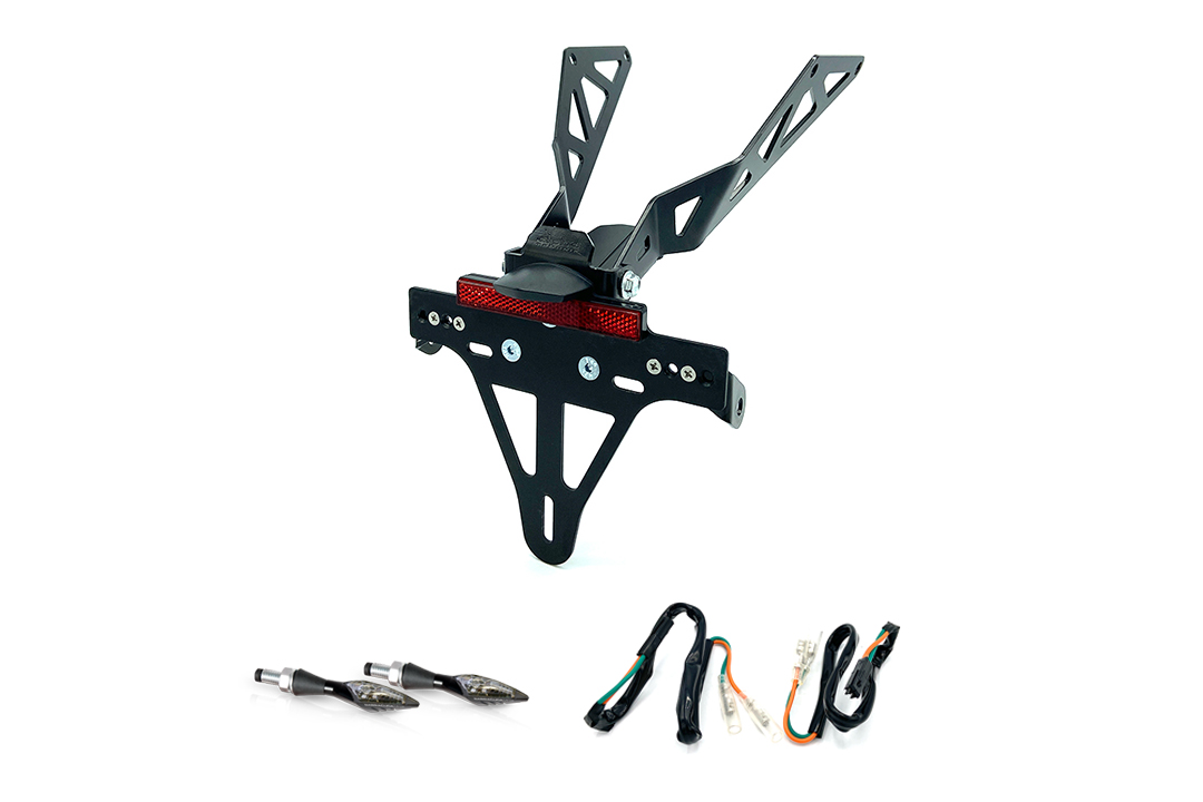 License Plate Holder-flasher light, turn signal-Kit XLED for HONDA CB650R/CBR650R CB650RA/CBR650RA from model year 2021 (Rear)