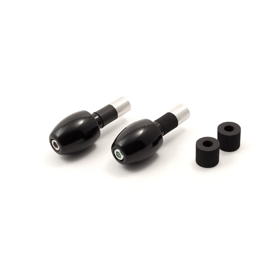 LSL elliptical handlebar weights, steel, for 14/18 mm internal diameter, black