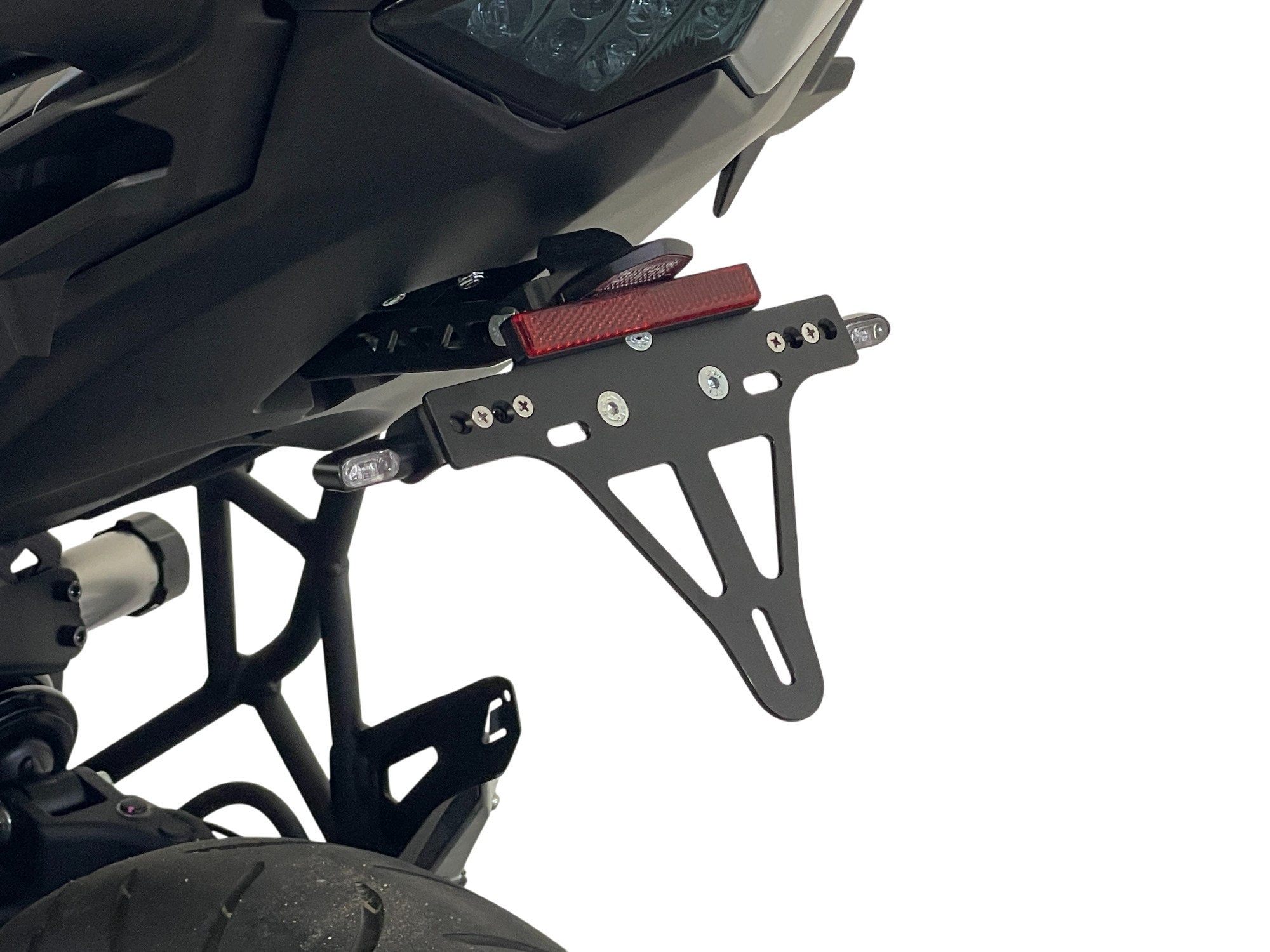 alpha Technik Number Plate Holder for Kawasaki Versys 650, Type LE650E / LE650H / LE650J, from model year 2015-
