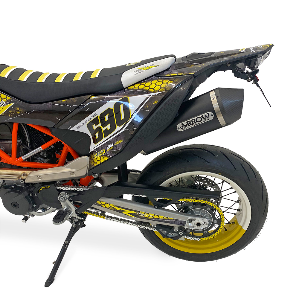 alpha Technik Number Plate Holder for KTM 690SMC R; Type KTM690LC4; Model Year 2019-