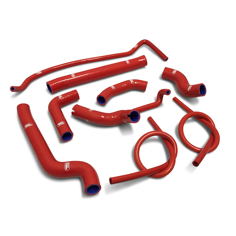 SAMCO SPORT 9-piece red silicone hose kit for Ducati 939 Supersport (S), 2017-2020 and Supersport 950 (S), 2021-2025