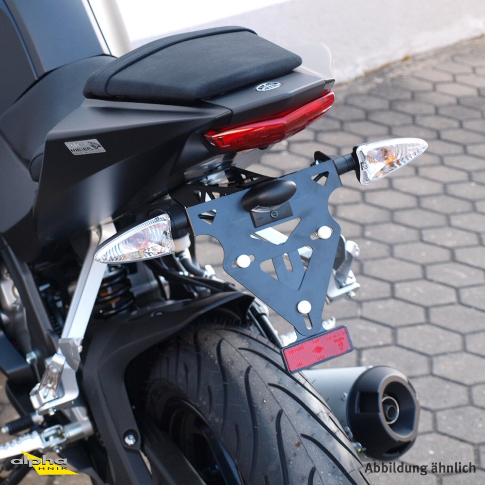 alpha Technik licence plate holder for Yamaha MT125; Type RE29; Model year 2017-