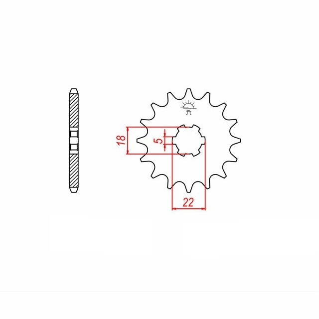 Sprocket, 14 teeth, pitch 525