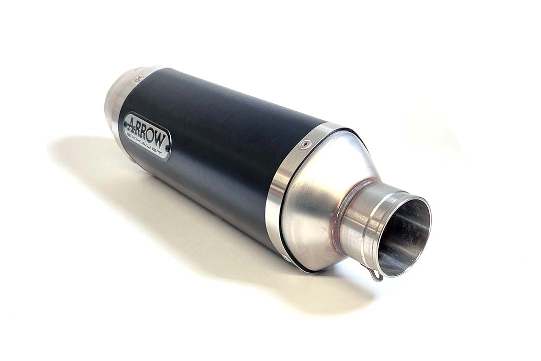 ARROW DARK THUNDER Exhaust for Yamaha MT07 / Tracer 700 2014-2020, Black Aluminium with Stainless Steel End Cap (Only with ARROW Manifold)