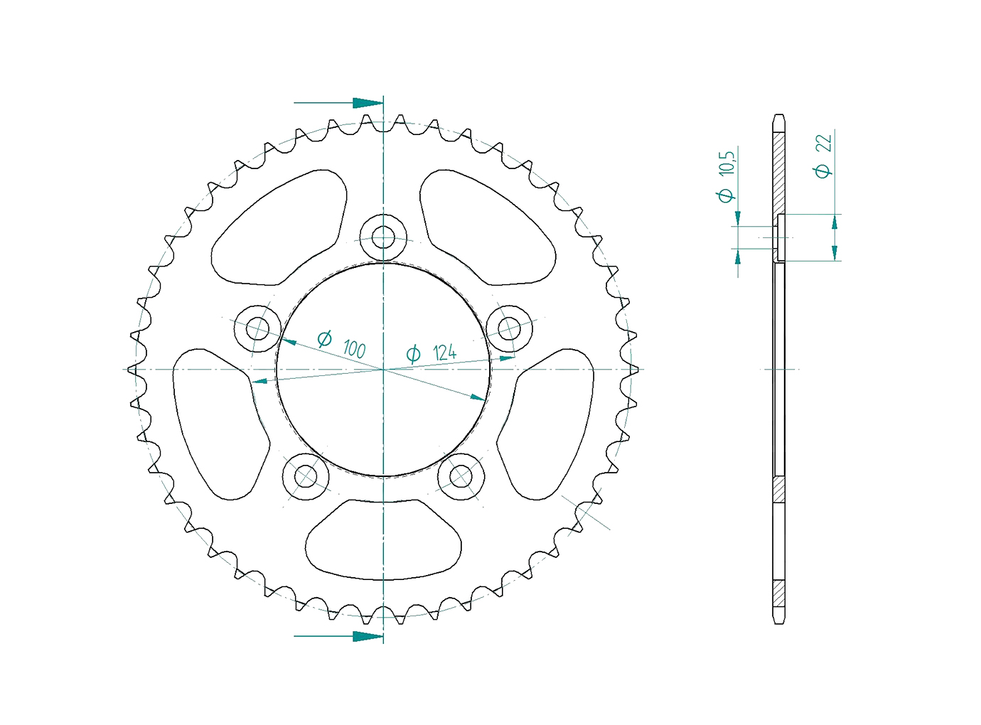 EK Chain chain Kit 520 MVXZ-2 for Voge 500 R 2021-2023 Red Colour