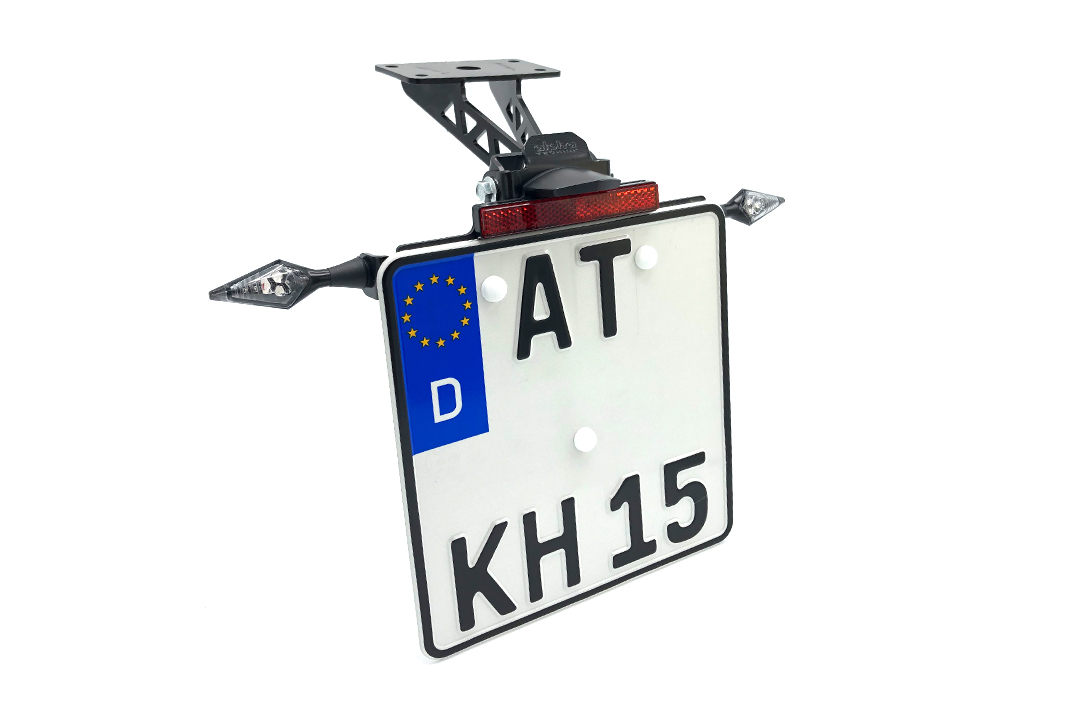alpha Technik licence plate holder for Yamaha MT07A, MT-07 and MT-07 Moto Cage, type RM04, RM17 and RM18, from model year 2014-