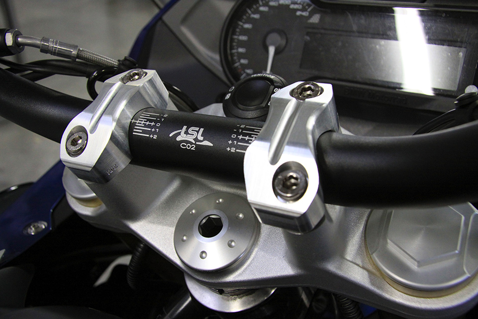 LSL Handlebar Clamp Kit (upper parts only) R1200RS, silver
