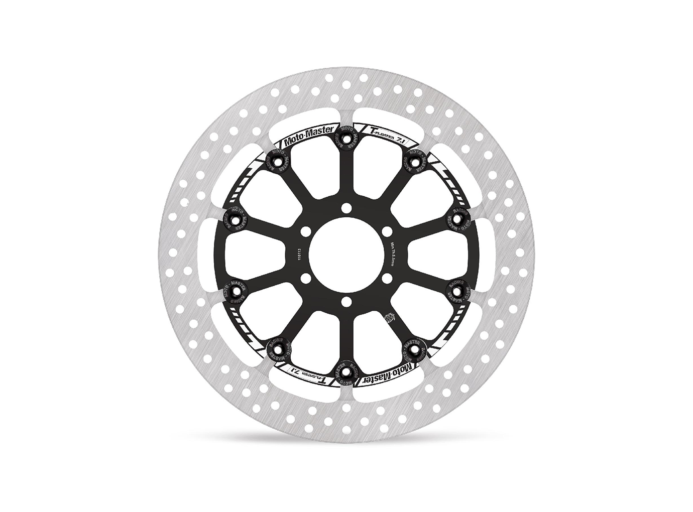 MOTO MASTER brake disc floating or semi-floating, T-Floater for BMW HP4, Type K10, from model year 2011- and S1000 R/ RR / XR, Type K10 and 2R10, from model year 2008- with HP forged wheels and Moto Guzzi California 1400 according to compatibility list