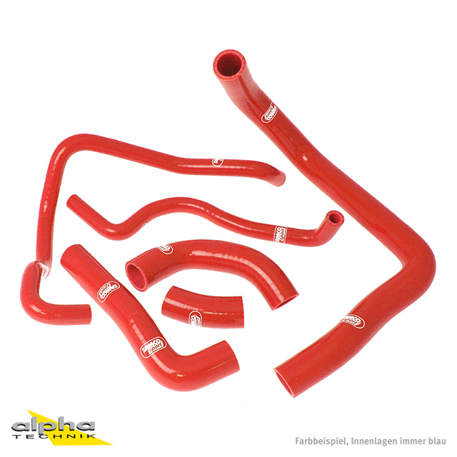 SAMCO SPORT Silicone Hose Kit, red, for Kawasaki ZX10R Model Year 2008-2010