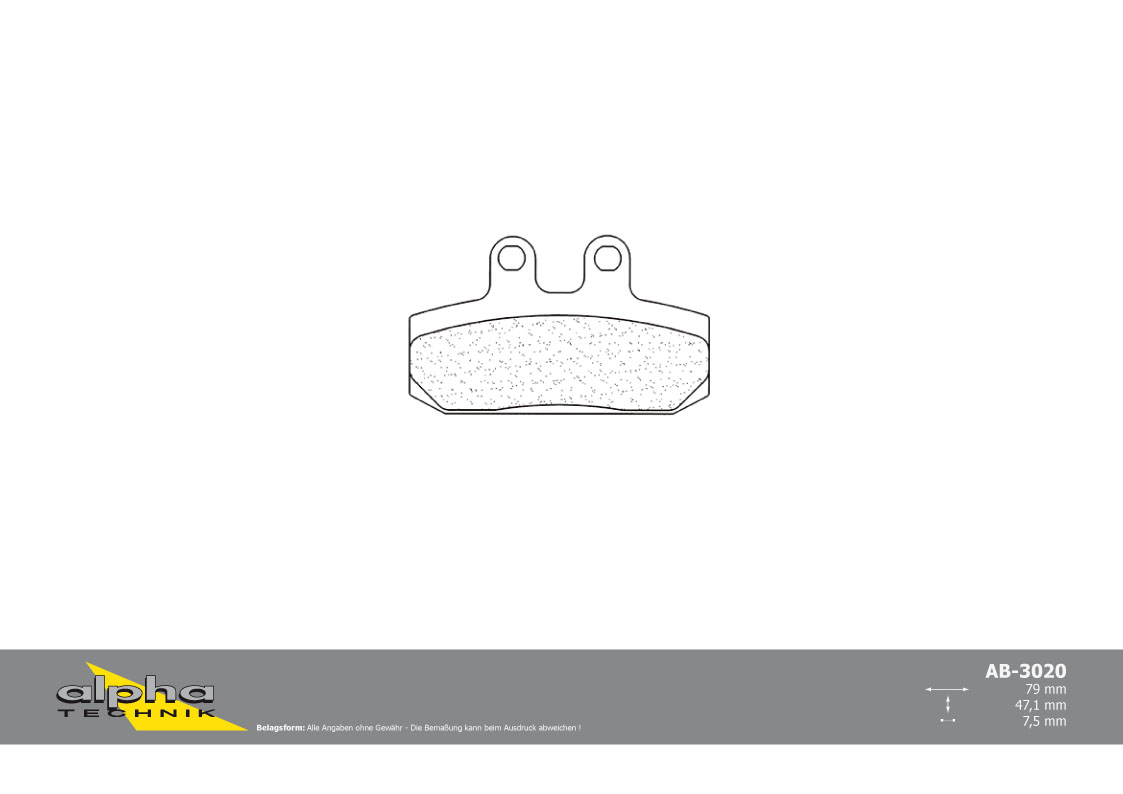 alpha Technik brake pad Scooter with ABE