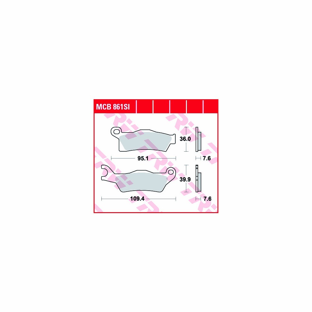 TRW brake pad set Sinter Offroad MCB861SI front