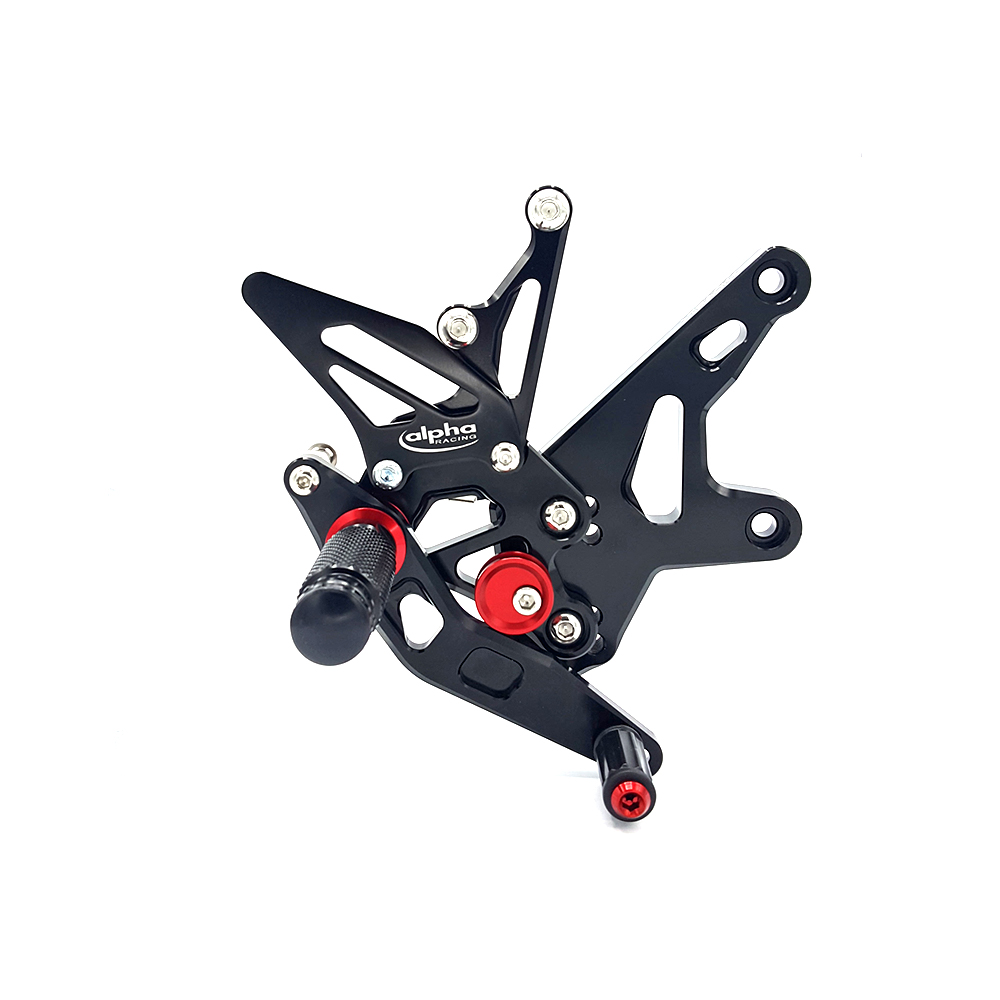 >TRACK< footrest assembly, black, Kawasaki Ninja 400 from 2018 / Z400 from 2019 ABE